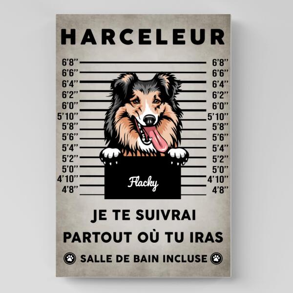 Le chien harceleur - Toile et poster personnalisés